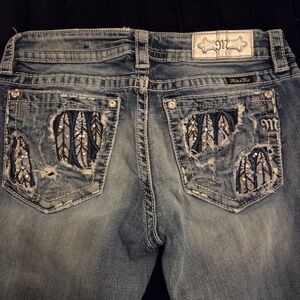 Miss Me Women's Distressed Blue Jeans